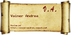 Vainer Andrea névjegykártya